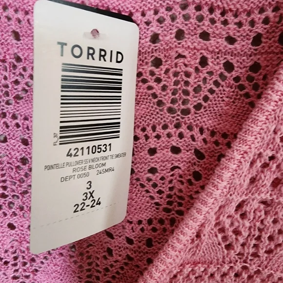 Torrid Knit Shirt Sleeve Top Size 3X 22-24 - Picture 4 of 6